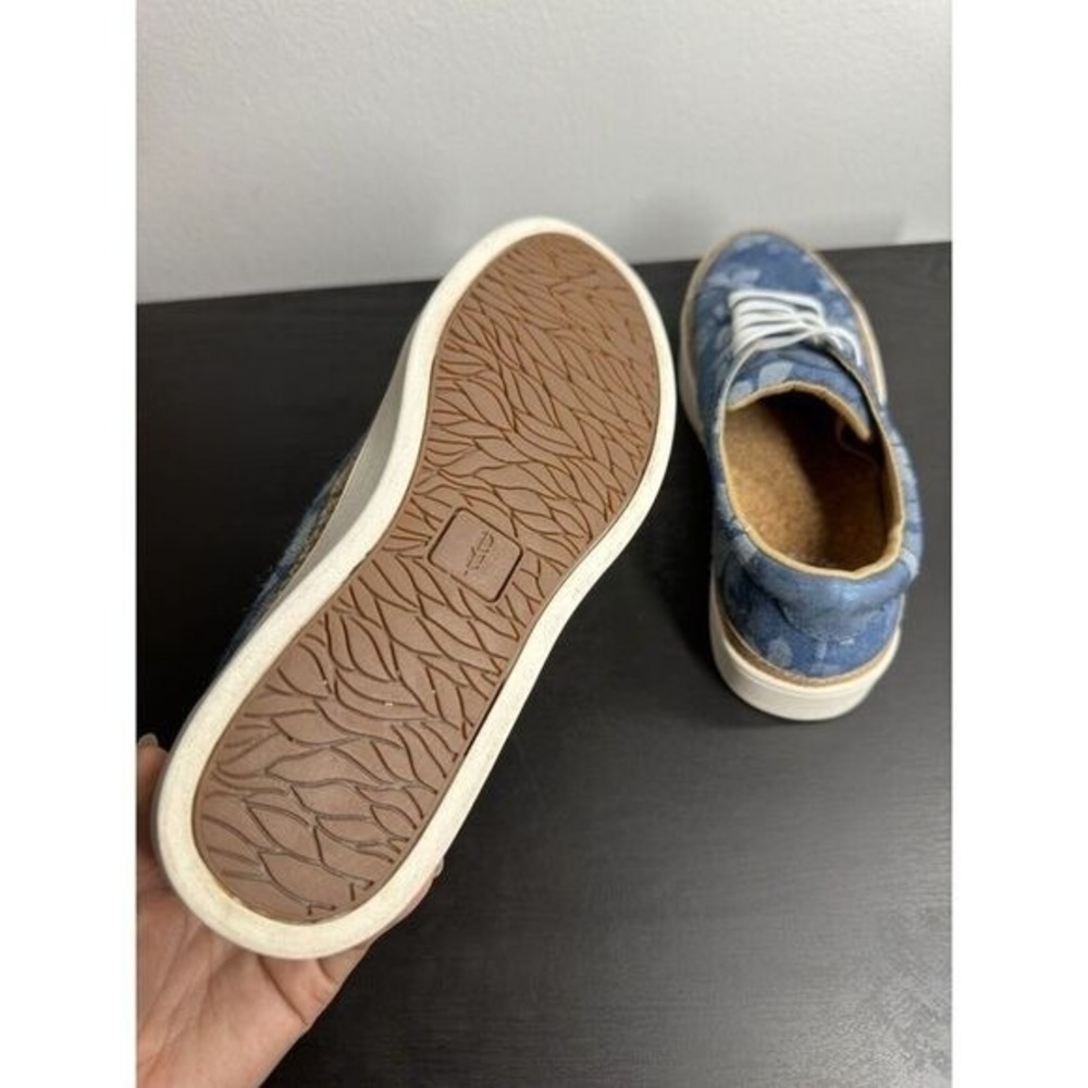 Revitalign 8  Orthotic Slip-On Blue Floral Sneaker Casual Shoes - Picture 7 of 9